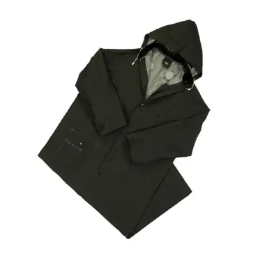 Next Day Delivery PIP 4160BFR/2XL Black Polyester PVC 2X-Large Raincoat