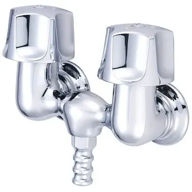 Central Brass 0210 Tub Filler Leg 3-3/8 Inch 2 Knob Polished Chrome Top Pick