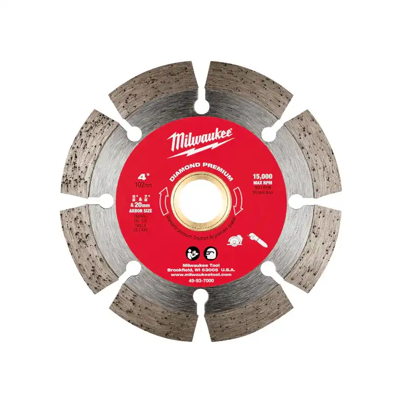 Free Returns Milwaukee Tool 49-93-7000 Diamond Premium Segmented 4 in Blade