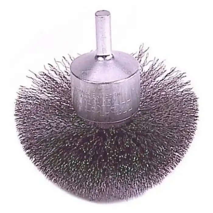 Weiler 10048 End Brush - Stainless Steel Bristle, Crimped Type, 2-3/4 in Brush Dia, 16000 RPM Max Affordable
