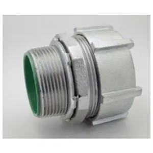 Bridgeport Fittings 258-USI Compression Connector 3-1/2 in. Trade Zinc Electro-Plated Malleable Iron Price Cut