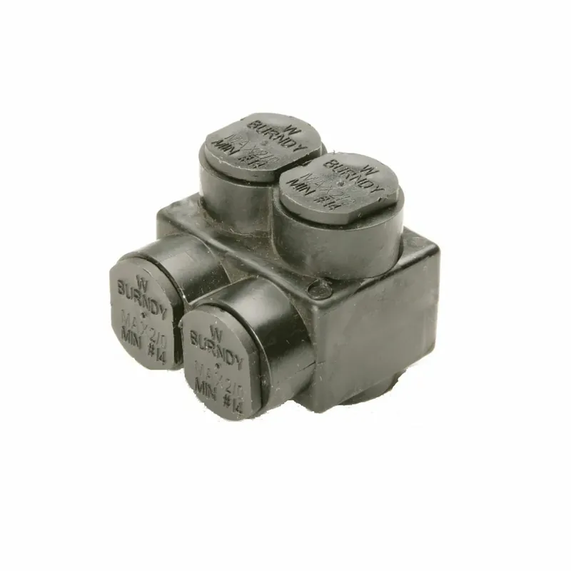 Clearance BURNDY 1PLD2502 UV Black Distribution Connectors, #10-250 KCMIL, 2.03 in L, 2.64 in