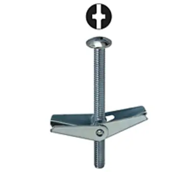 DOTTIE TBC362 3/16 x 2 in. Zinc-Plated Mushroom Head Spring Wing Toggle Bolt Don't Miss Out