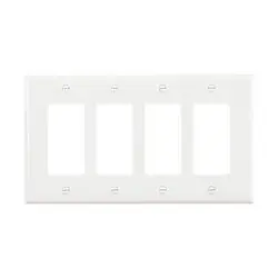 Save Now Cooper Wiring Devices PJ264W MID-SIZE WALLPLATES 4-GANG POLYCARBONATE WHITE