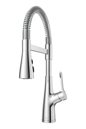 Shop Now Pfister LG529-NECC Neera Single Handle Pull Down Kitchen Faucet in Polished Chrome