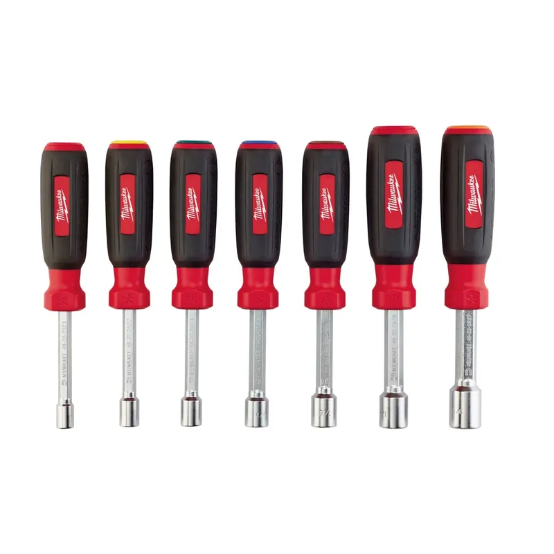 Milwaukee 48-22-2507 7 Piece Magnetic HollowCore SAE Nut Driver Set Latest