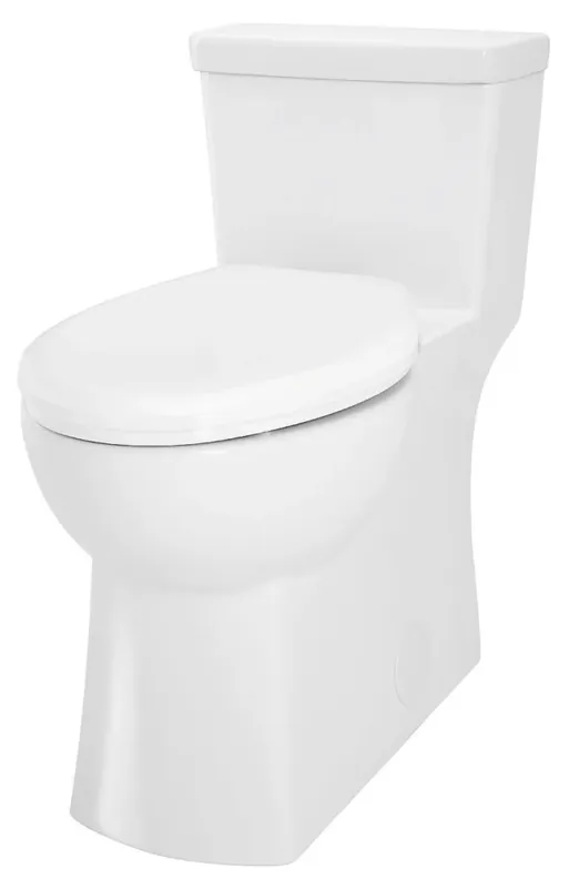 Limited Offer Gerber 21-187-CT Toilet White 1-Piece Elongated Bowl High Efficiency