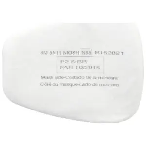 3M 5N11 Filter Bayonet Particulates Polyester Non-Oil White 3.4 H x 4.2 in. L Trending