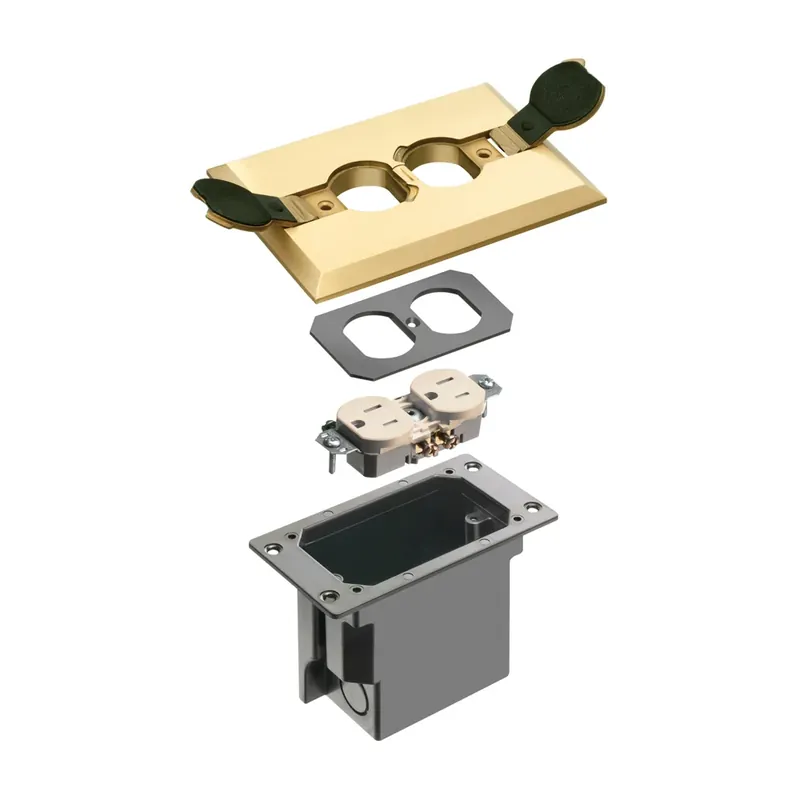 Arlington FLBRF101MB Non Metallic Box With Metal Covers For Existing Floors Affordable