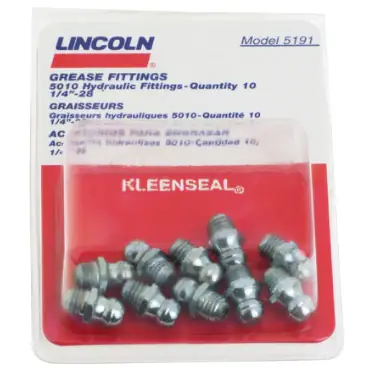 Direct From Factory Lincoln Industrial 5191 1/4-28 Taper Thread Pack Short Thread Grease Fitting